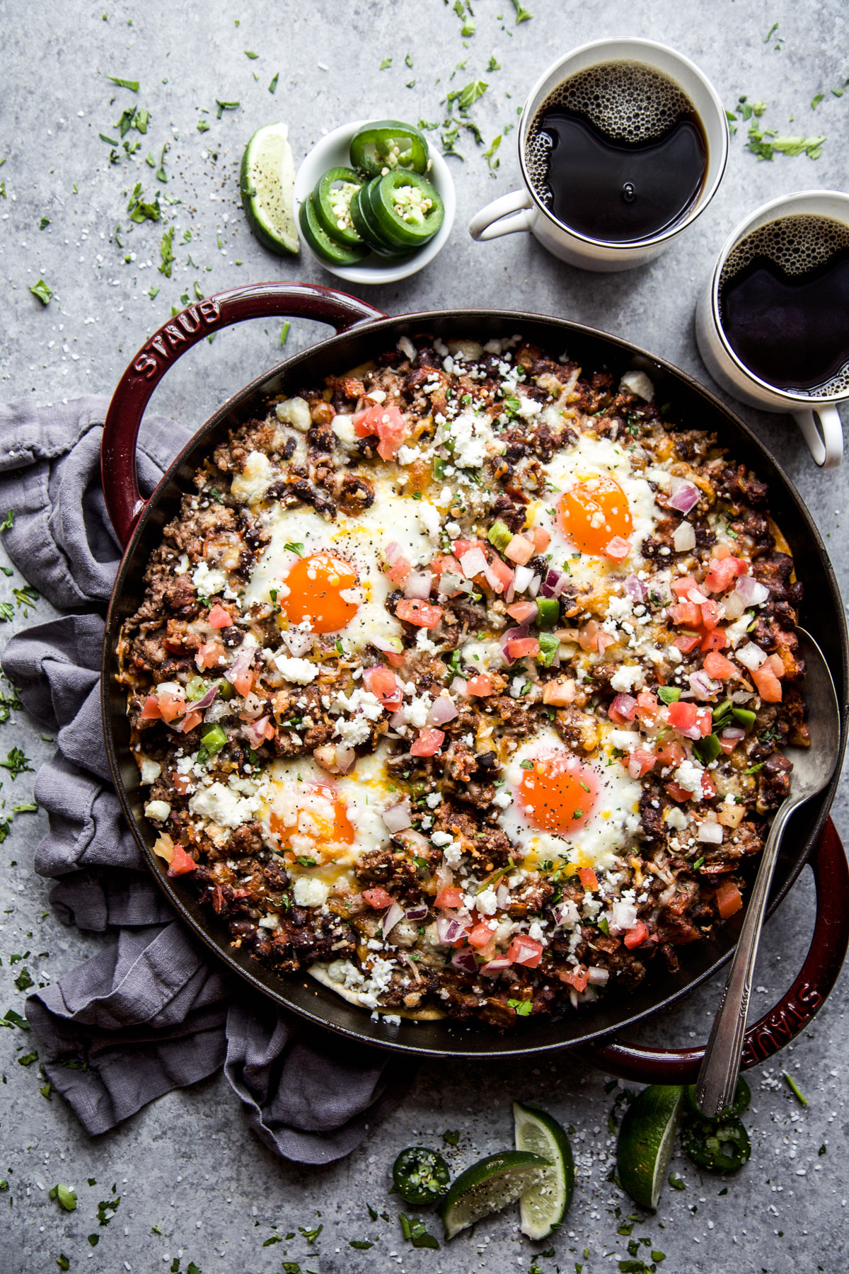 Skillet Huevos Rancheros With Ground Lamb