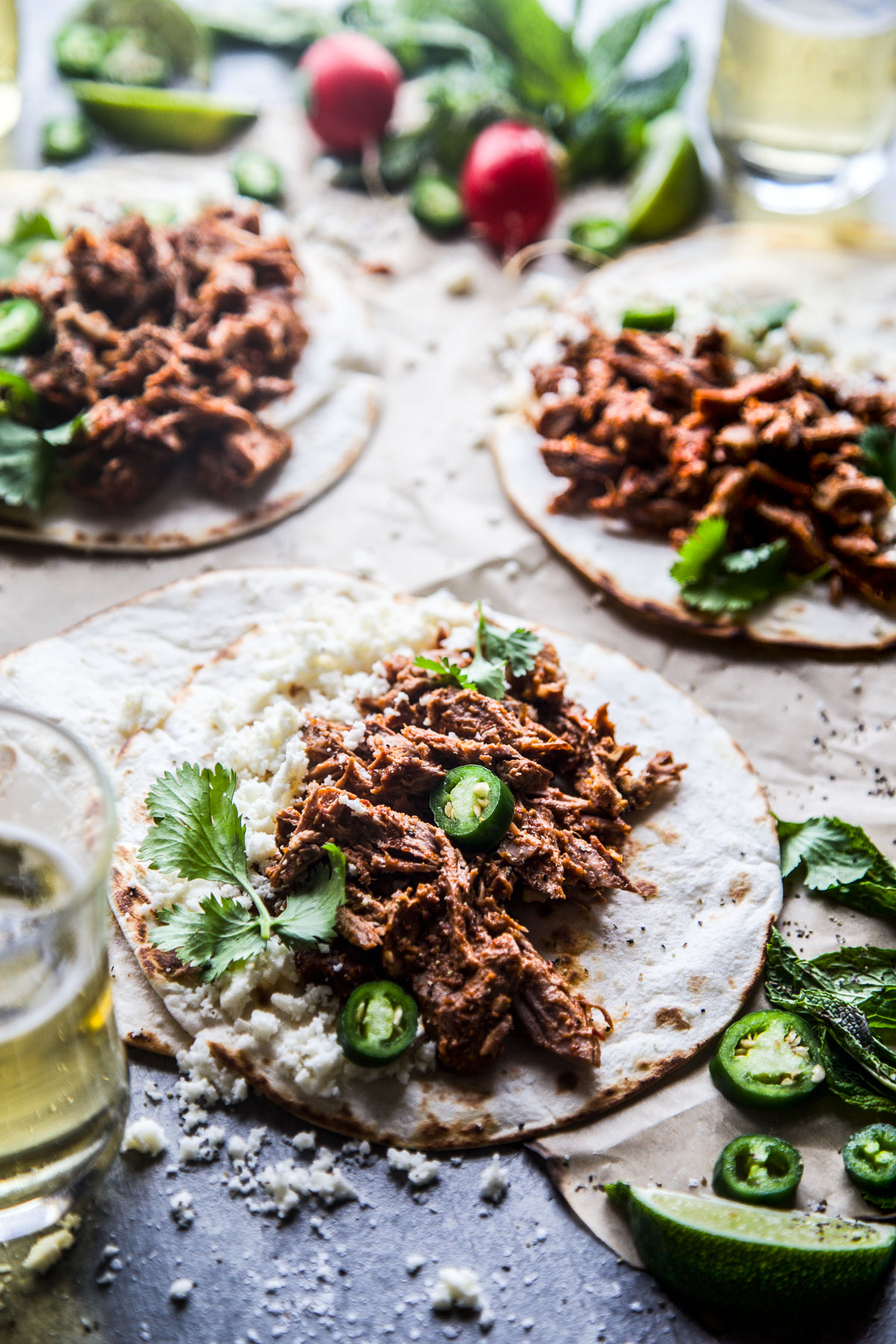 Slow Cooker Al Pastor Lamb Shoulder Tacos