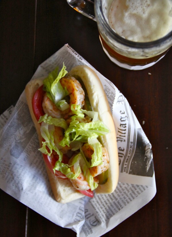 pale ale shrimp po' boy