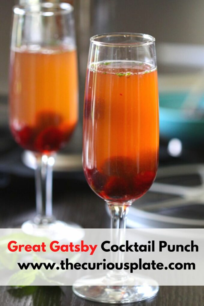 great gatsby cocktail punch www.thecuriousplate.com