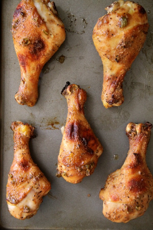 spiced chicken drumsticks with brown sugar