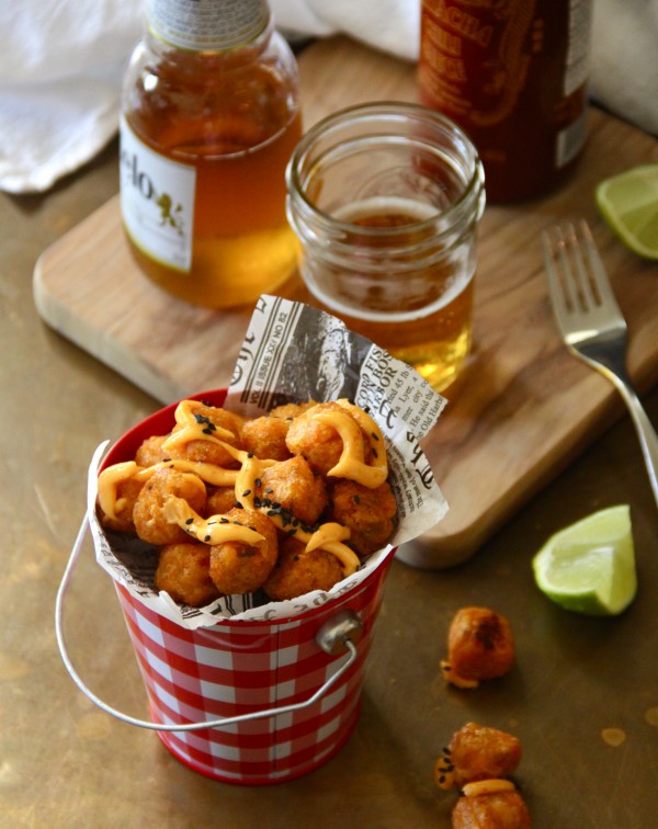 sweet potato tater tots with sriracha aioli www.climbinggriermountain.com