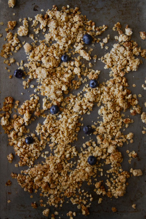 blueberry waffles with brown sugar streusel and blueberry syrup www.climbinggriermountain.com