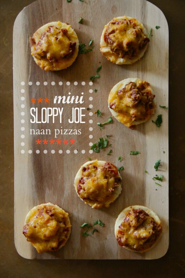 mini sloppy joe naan pizzas  www.climbinggriermountain.com