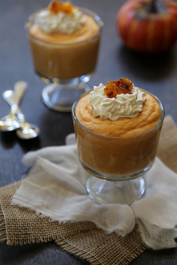 pumpkin mousse with candied squash www.climbinggriermountain.com