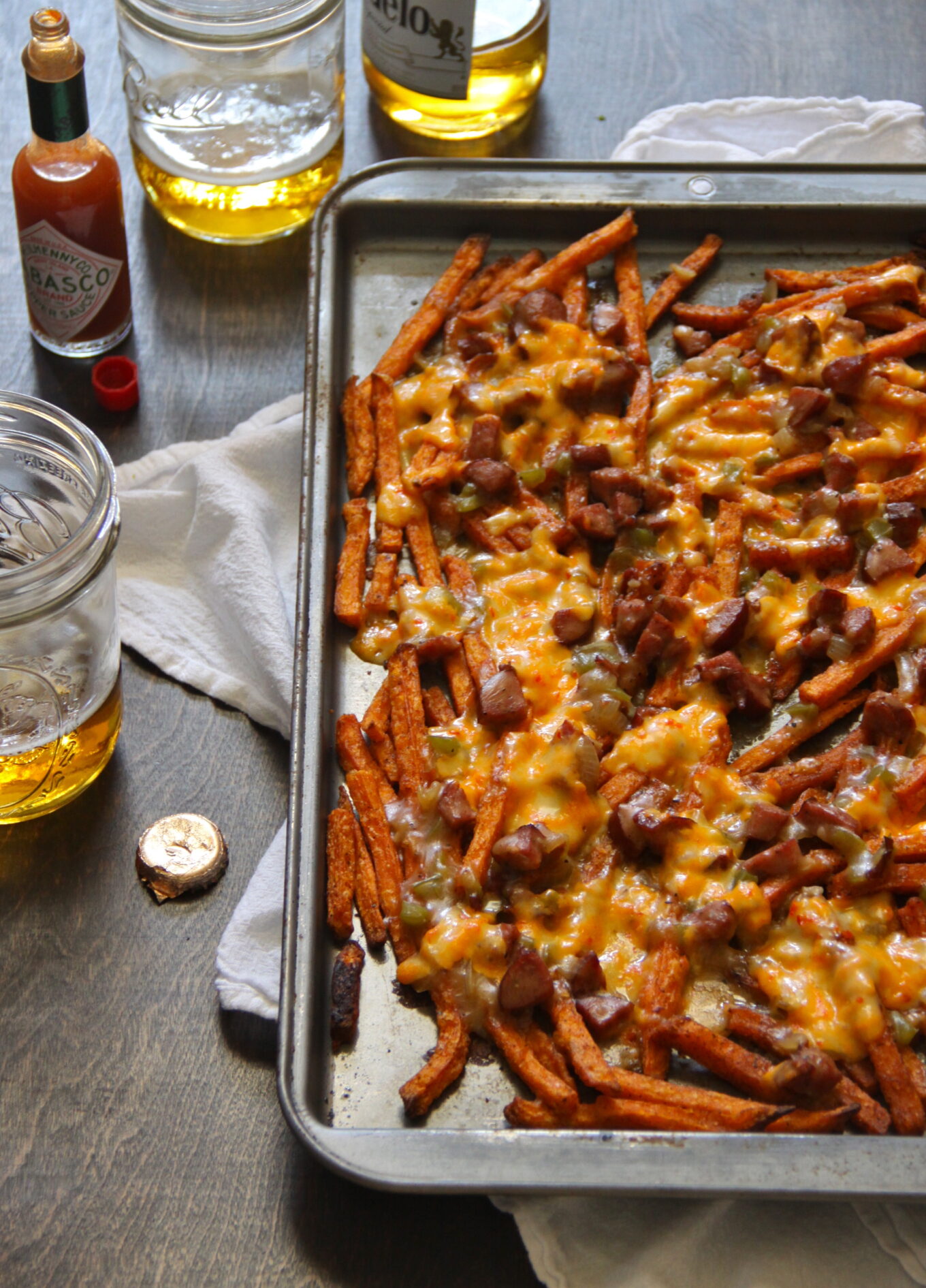 sweet potato fries with andouille gravy and pimento cheese - The ...