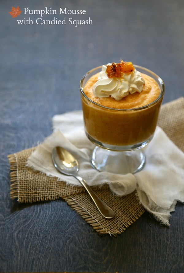 pumpkin mousse with candied squash www.climbinggriermountain.com