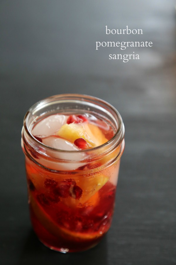 bourbon pomegranate sangria  www.climbinggriermountain.com