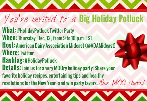 Holiday Potluck Twitter Party Invite