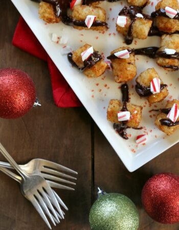 holiday tater tots with peppermint icing www.climbinggriermountain.com