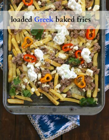 loaded greek baked fries www.climbinggriermountain.com