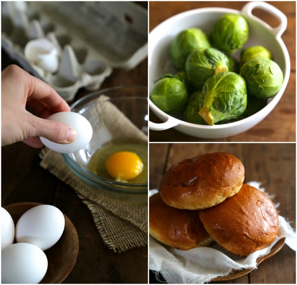 Egg Sandwich with Balsamic Roasted Brussels Sprouts & Lemon Aioli