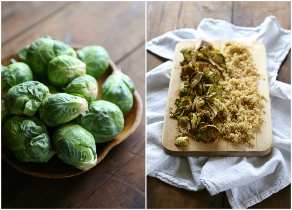 roasted brussel sprout quinoa bites stuffed with gruyere 