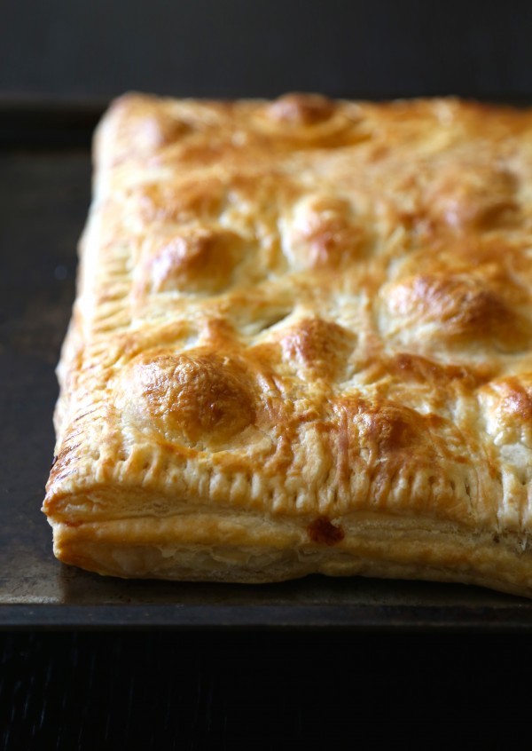 spiced spring veggie danishes with fresh chives