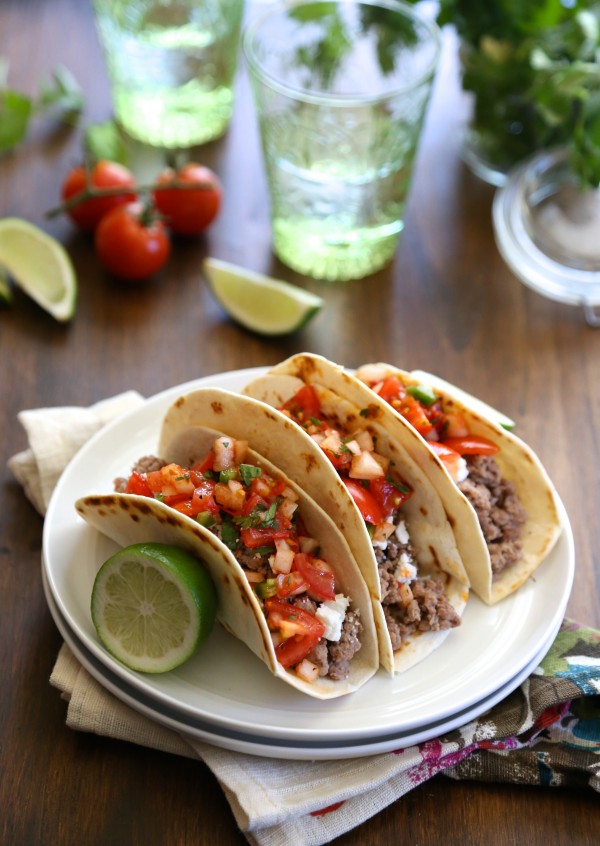 spicy lamb tacos with harissa pico de gallo one