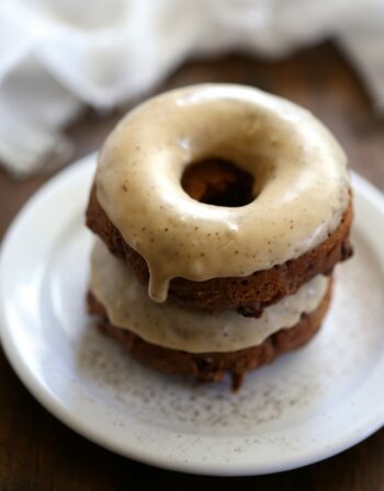 Dark Chocolate Chip Baked Doughnuts with Maple Espresso Glaze www.climbinggriermountain.com