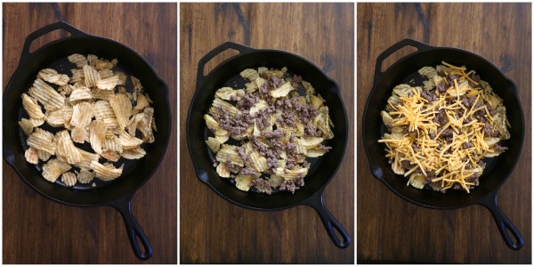 the ultimate kobe beef skillet nachos with kettle chips & fry sauce