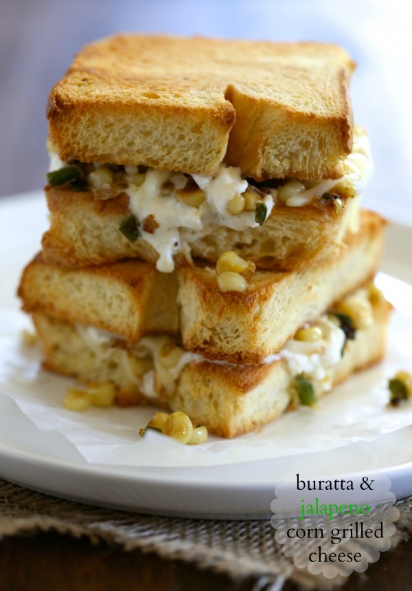 buratta & jalapeno corn grilled cheese www.climbinggriermountain.com