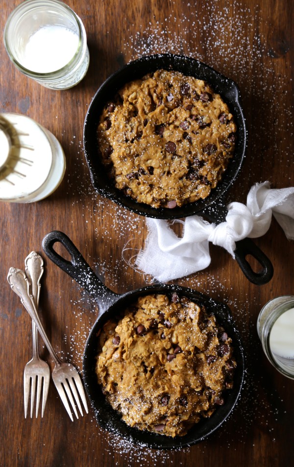 individual pumpkin granola skillet cookie www.climbinggriermountain.com