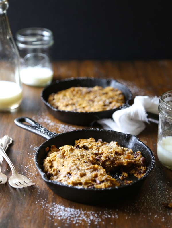 individual pumpkin granola skillet cookie www.climbinggriermountain.com