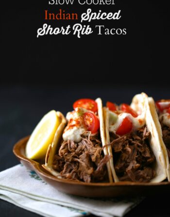 slow cooker indian spiced short rib tacos with cucumber raita