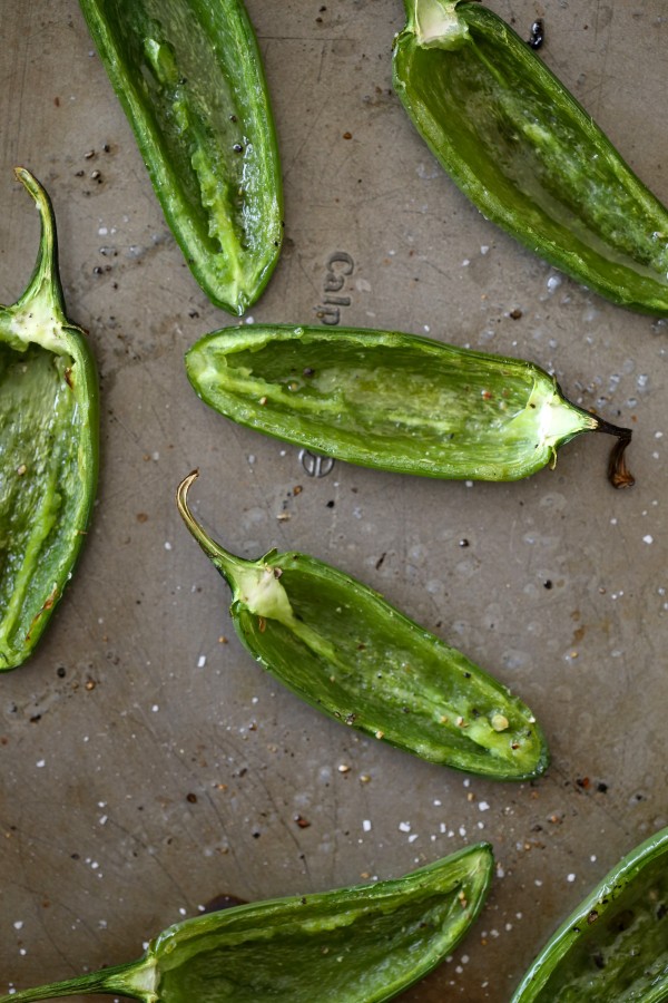 Mexican Spiced Hummus Stuffed Jalapenos with Chorizo & Cotija Cheese