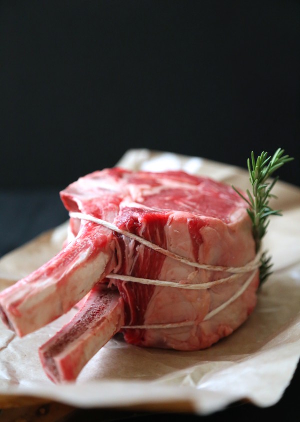 coffee-rubbed prime rib with easy horseradish sauce