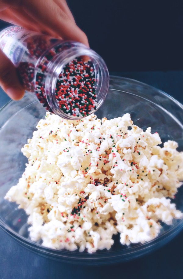 Mini Chocolate Brownies with Peppermint Frosting & White Chocolate Popcorn