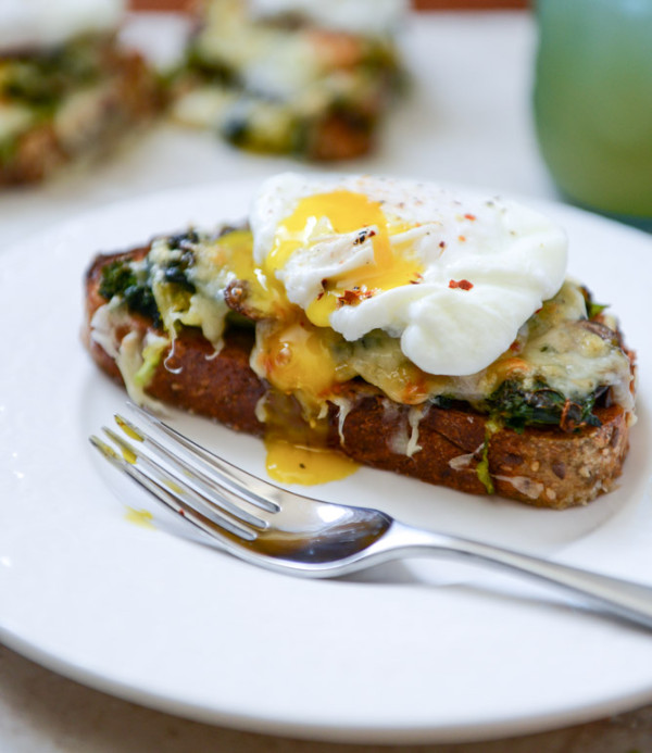 #7 Broiled Fontina Toasts with Roasted Garlic and Poached Eggs