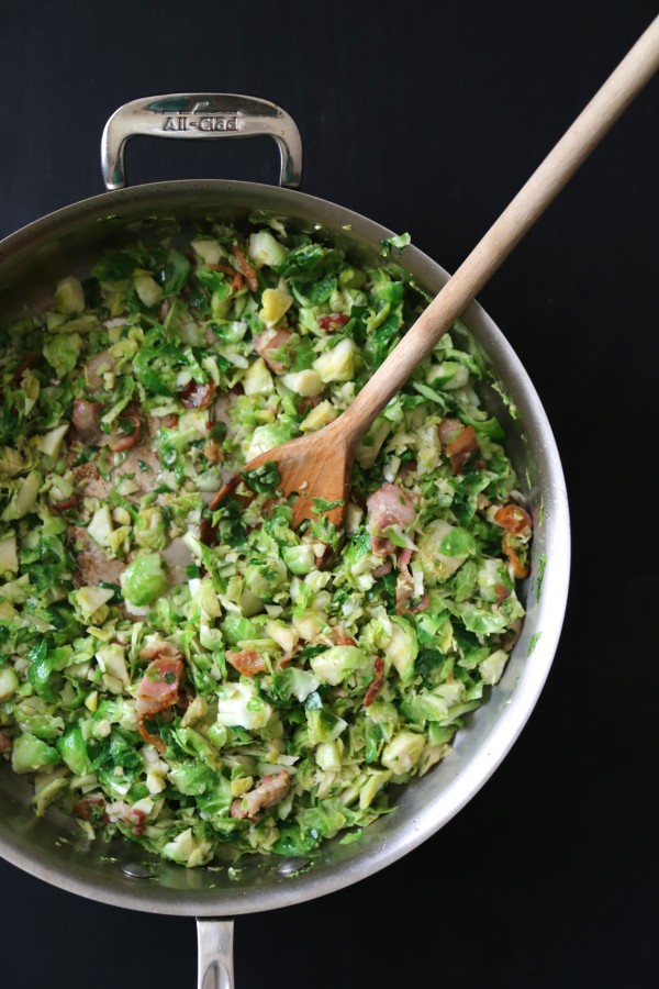 Brussel Sprout Casserole with Bacon & Gorgonzola