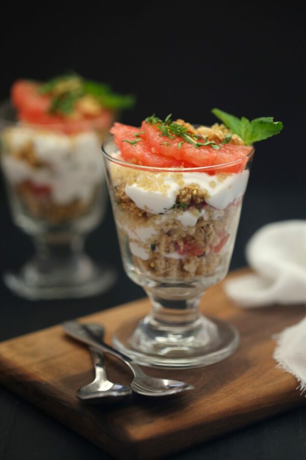 Quinoa Granola Parfaits with Grapefruit and Mint www.climbinggriermountain.com