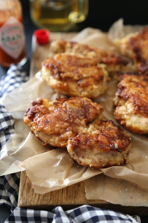 15-minute skillet fried chicken with tabasco honey sauce