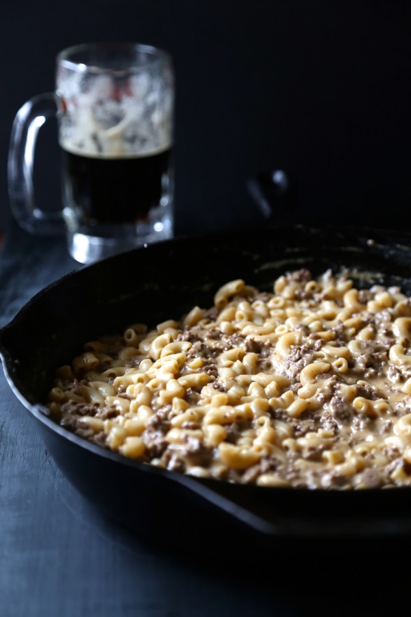 Guinness beef skillet mac & cheese.