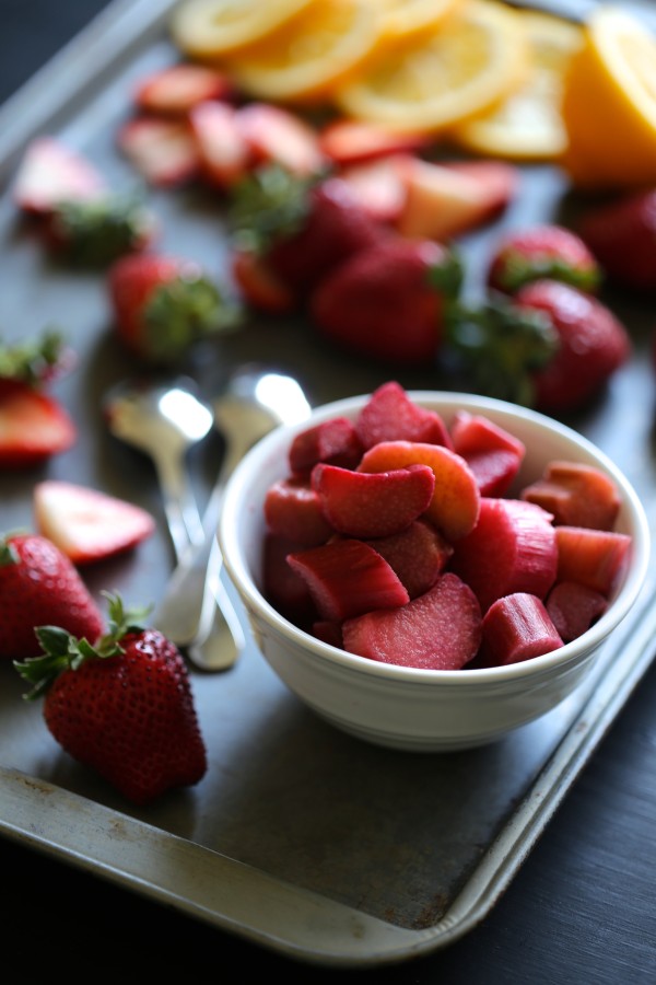 strawberry rhubarb mousse with meyer lemon whipped cream www.climbinggriermountain.com