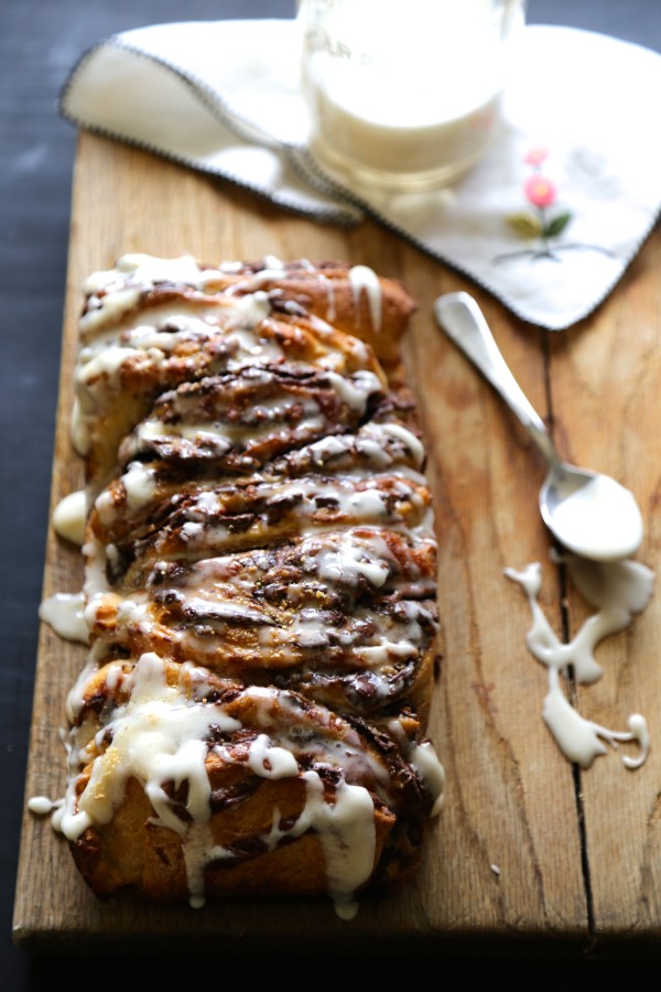 chocolate tres leches pull-apart pizza bread