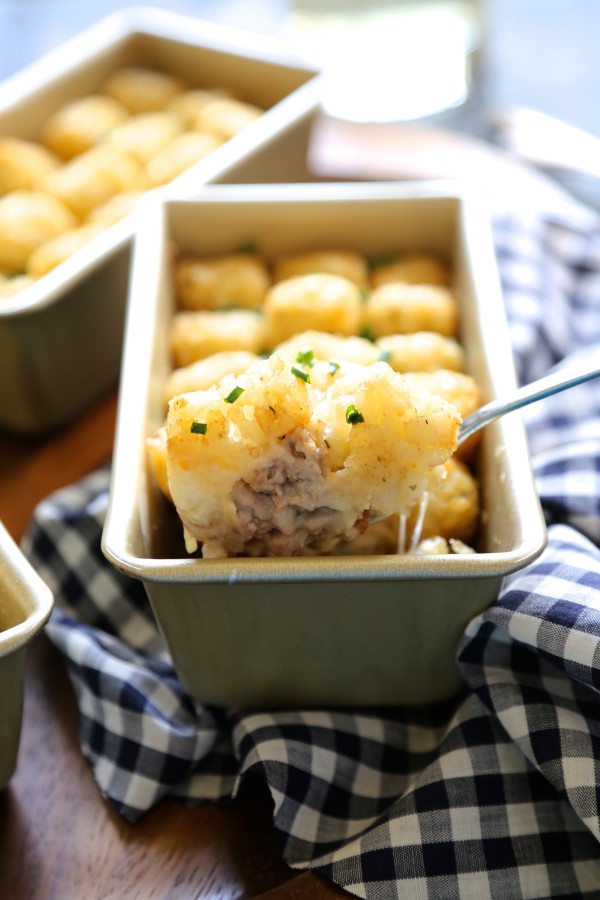 Mini Bacon and Bourbon Tater Tot Casseroles  www.climbinggriermountain.com