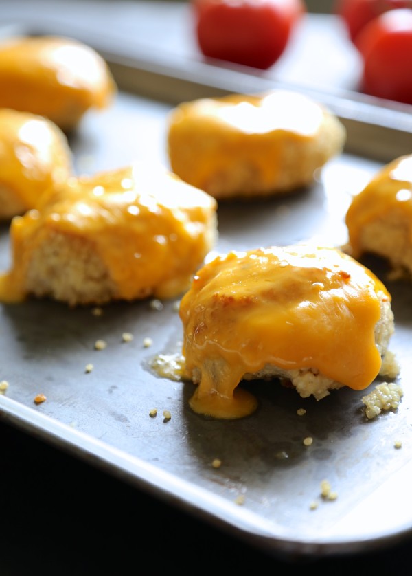 all-american quinoa cheese sliders with lemon aioli