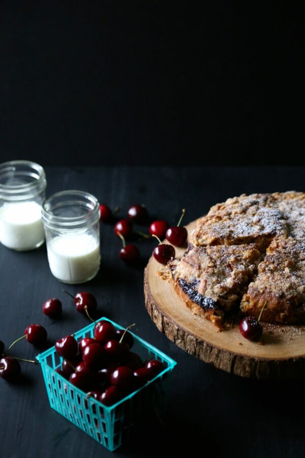 chocolate cherry cake with chocolate oat stresual www.climbinggriermountain.com