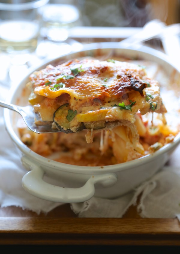 Easy Burrata and Summer Squash Lasagna www.climbinggriermountain.com I