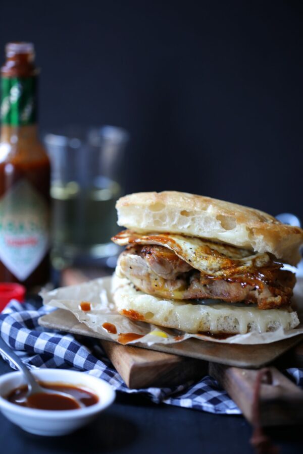 crispy chicken slider with fried egg & chipotle tabasco www.climbinggriermountian.com II