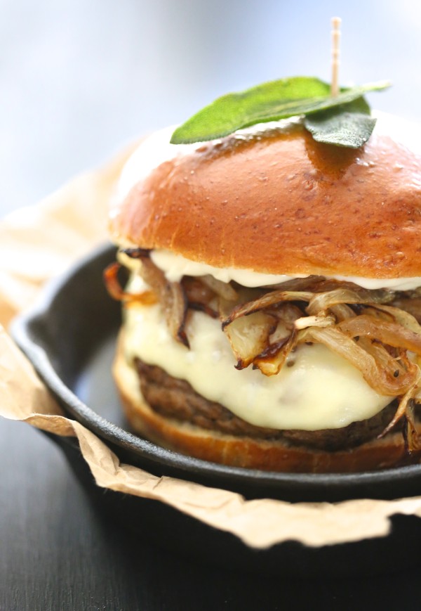 pumpkin swiss burger with fried sage www.climbinggriermountain.com II