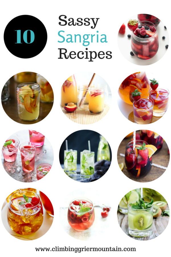 ten sassy sangria recipes www.climbinggriermountain.com