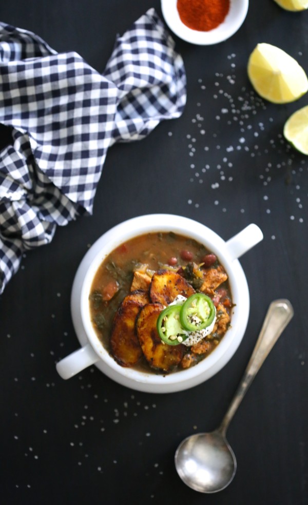 Cuban Chicken Black Bean & Kale Soup with Fried Plantains www.climbinggriermountain.com II