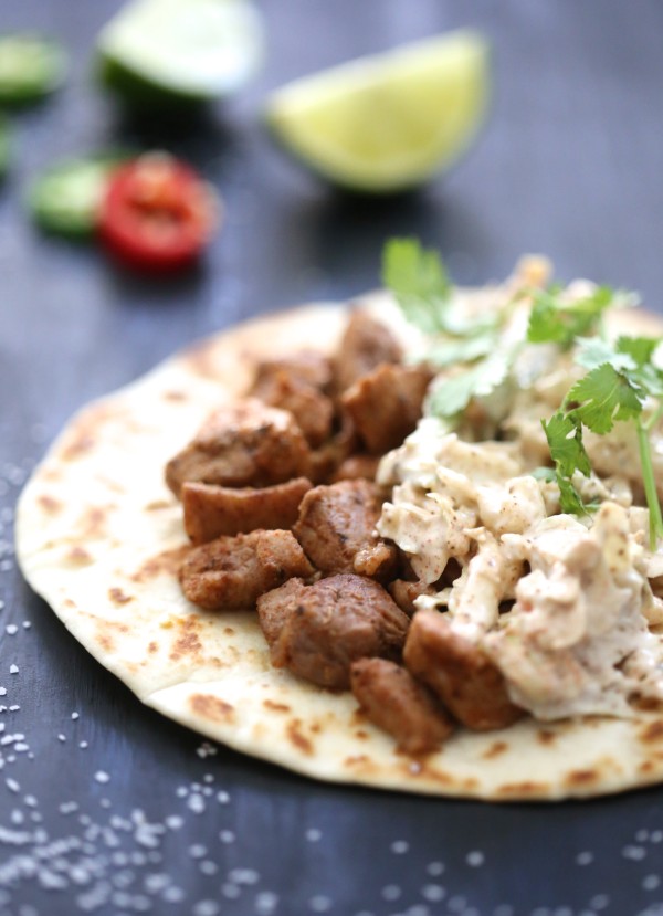 pumpkin spiced pork tacos with chipotle slaw www.climbinggriermountain.com