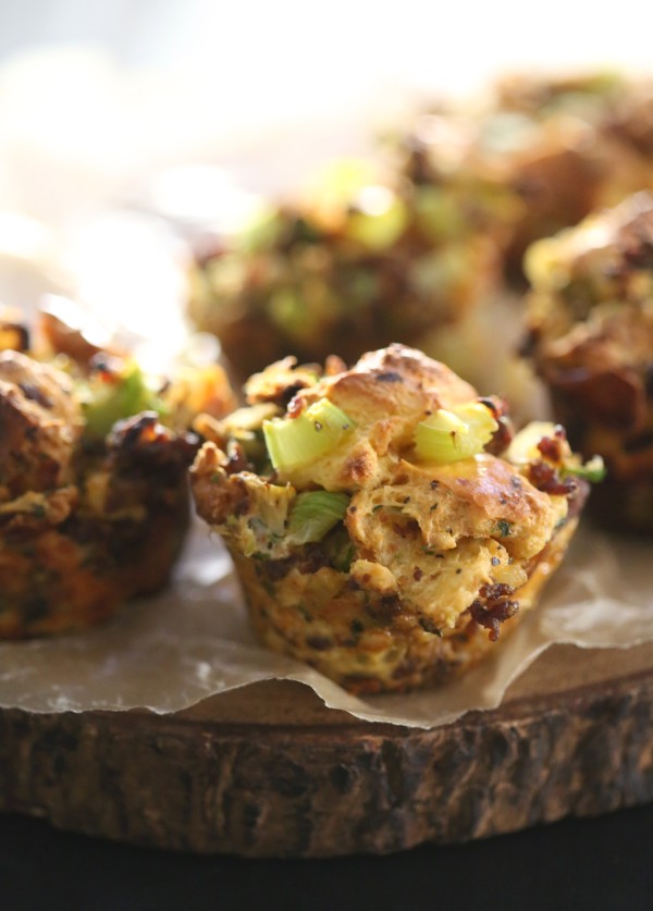 Chorizo & Brussel Sprout Stuffing Muffins www.climbinggriermountain.com II