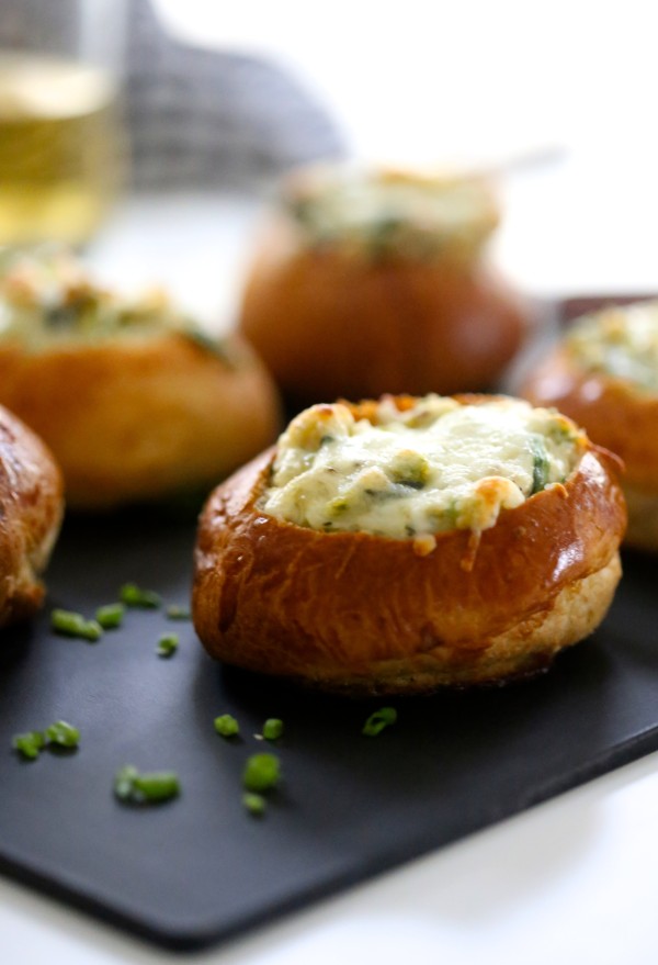 Mini Brussel Sprout & Spinach Dip Bread Bowls www.climbinggriermountain.com II