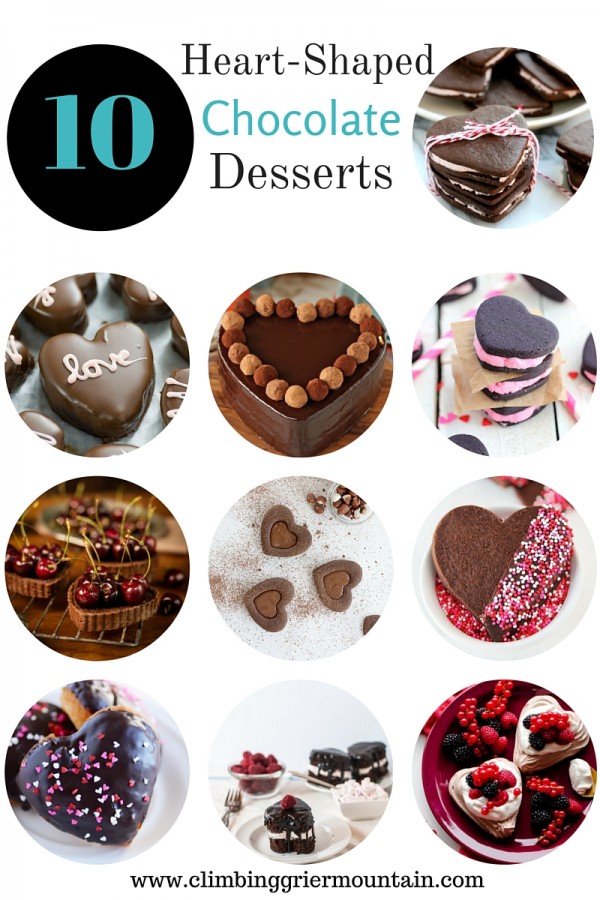 10 Heart-Shaped Chocolate Dessert Recipes www.climbinggriermountain.com