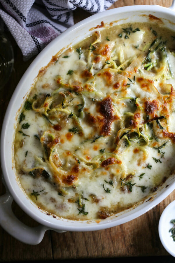French Onion Zoodle Bake.