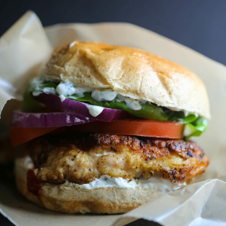 Fried Chicken Shawarma Sandwich - The Curious Plate