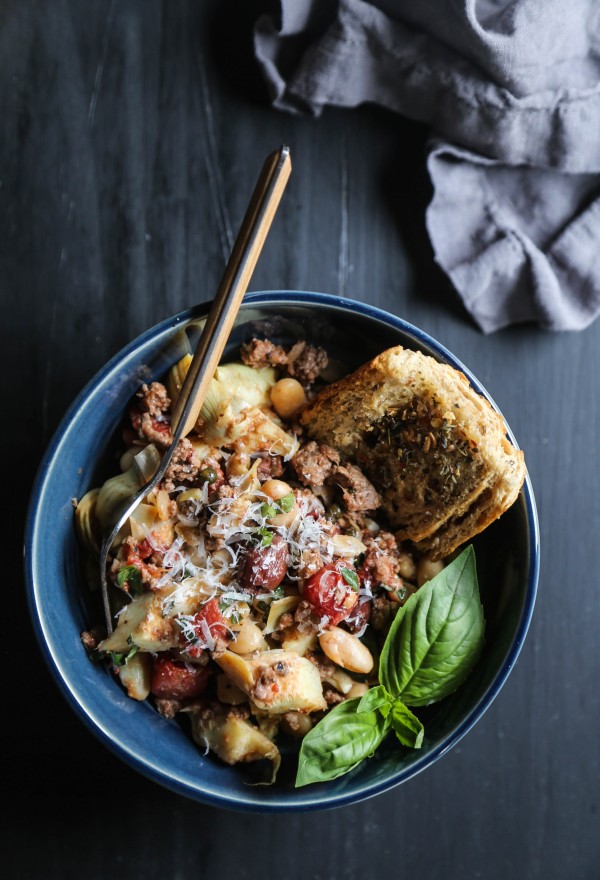 Beef Puttanesca with Garlic Bread www.climbinggriermountain.com II